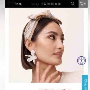 Lele Sadoughi Mother of Pearl Earrings